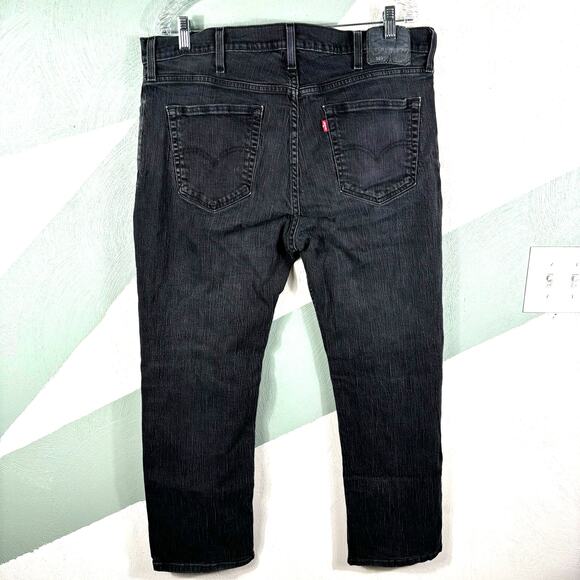 Levi's 559 Denim Jeans Men's Size 40x30 Dark Wash Relaxed Straight Black Casual - Picture 2 of 13